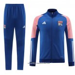 Jacke Trainingsanzug Olympique Lyon 2023/2024 Blau