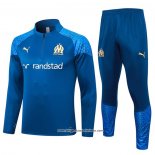 Sweatshirt Trainingsanzug Olympique Marsella 2023-2024 Blau