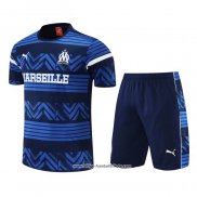 Trainingsanzug Olympique Marsella Kurzarm 2022/2023 Blau - Pantalon Corto