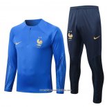 Sweatshirt Trainingsanzug Frankreich 2022/2023 Blau