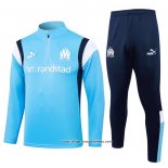 Sweatshirt Trainingsanzug Olympique Marsella 2023/2024 Blau Claro