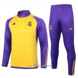 Sweatshirt Trainingsanzug Real Madrid Kinder 2023/2024 Gelb