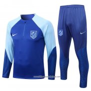 Sweatshirt Trainingsanzug Atletico Madrid 2022/2023 Blau