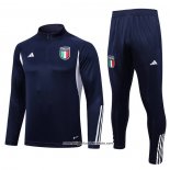 Sweatshirt Trainingsanzug Italien Kinder 2023/2024 Blau
