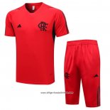 Trainingsanzug Flamengo Kurzarm 2023/2024 Rot - Pantalon Corto
