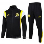 Jacke Trainingsanzug Borussia Dortmund 2023-2024 Schwarz
