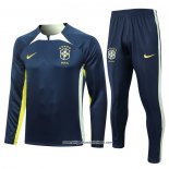 Sweatshirt Trainingsanzug Brasilien 2023/2024 Blau