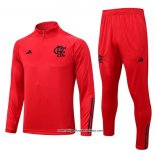 Sweatshirt Trainingsanzug Flamengo 2023/2024 Rot
