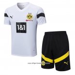 Trainingsanzug Borussia Dortmund Kurzarm 2022/2023 WeiB - Pantalon Corto
