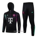 Sweatshirt Trainingsanzug Bayern München 2023/2024 Schwarz y WeiB