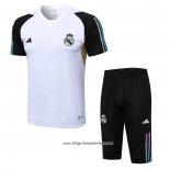 Trainingsanzug Real Madrid Kurzarm 2023/2024 WeiB - Pantalon Corto