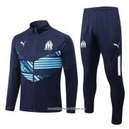 Jacke Trainingsanzug Olympique Marsella 2022/2023 Blau Oscuro