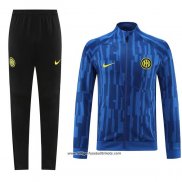 Jacke Trainingsanzug Inter Milan 2023/2024 Blau