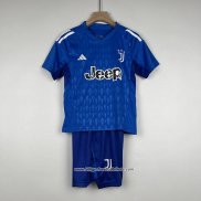 Juventus Torwarttrikot Kinder 2023/2024 Blau