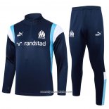 Sweatshirt Trainingsanzug Olympique Marsella 2023/2024 Blau Oscuro