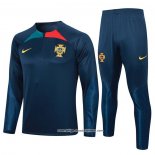 Sweatshirt Trainingsanzug Portugal 2023/2024 Blau