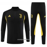 Sweatshirt Trainingsanzug Juventus 2023/2024 Schwarz