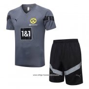 Trainingsanzug Borussia Dortmund Kurzarm 2022/2023 Grau - Pantalon Corto