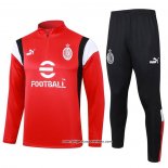 Sweatshirt Trainingsanzug AC Milan 2023/2024 Rot y WeiB