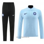 Sweatshirt Trainingsanzug Inter Milan 2023/2024 Blau Claro