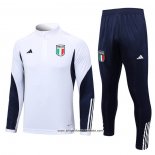 Sweatshirt Trainingsanzug Italien Kinder 2023/2024 WeiB