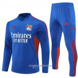 Sweatshirt Trainingsanzug Olympique Lyon 2022/2023 Blau