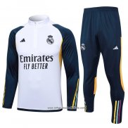 Sweatshirt Trainingsanzug Real Madrid 2023/2024 WeiB