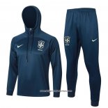 Sweatshirt Trainingsanzug Brasilien 2023/2024 Blau