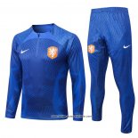 Sweatshirt Trainingsanzug Niederlande 2022/2023 Blau
