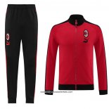 Jacke Trainingsanzug AC Milan 2023/2024 Rot