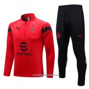 Sweatshirt Trainingsanzug AC Milan 2022/2023 Rot