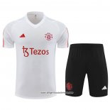 Trainingsanzug Manchester United Kurzarm 2023/2024 WeiB - Pantalon Corto